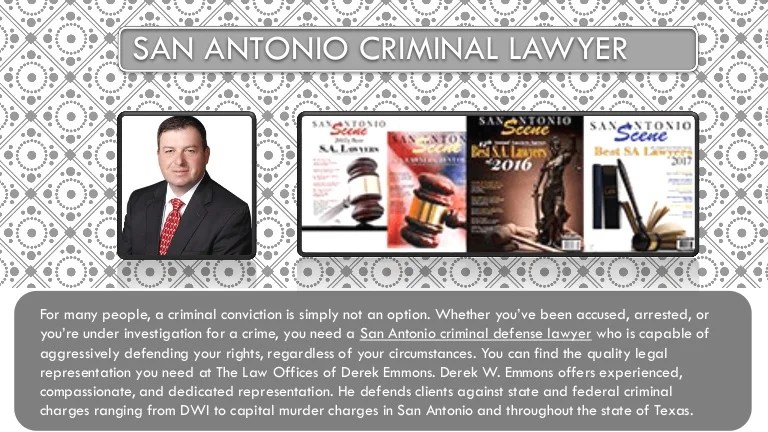 Defense criminal attorney qualified highly antonio tx