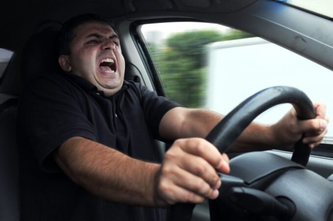 Road rage driving accident aggressive